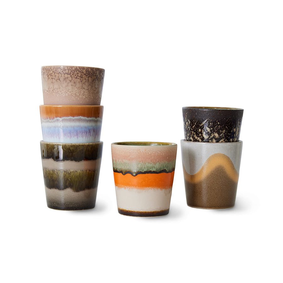 HKLiving Coffee Mugs 6er Set Elements