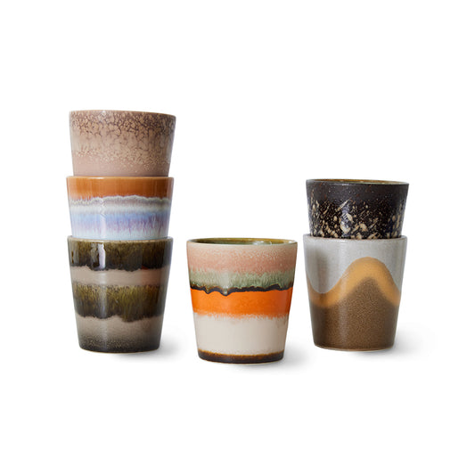 HKLiving Coffee Mugs 6er Set Elements