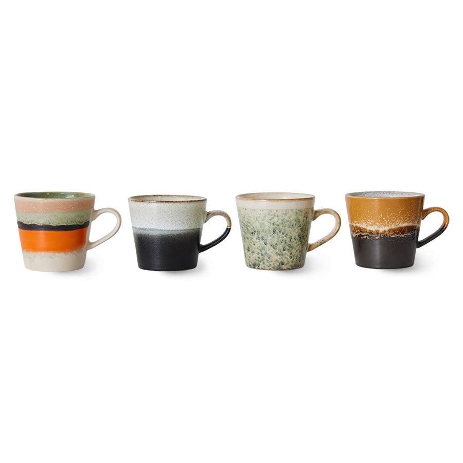 Cappuccino Mugs 70s Ceramics Verve 4er Set
