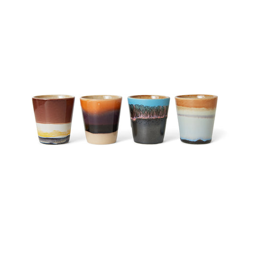 Ristretto Mugs 70s Ceramics Solar 4er Set