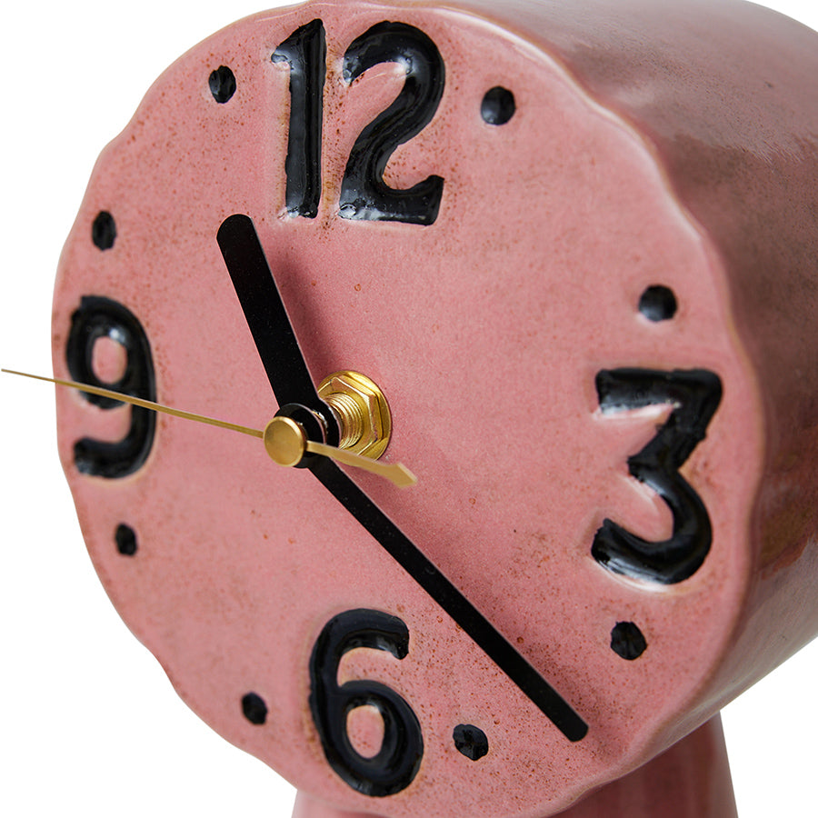 Retro Ceramic Clock Pink
