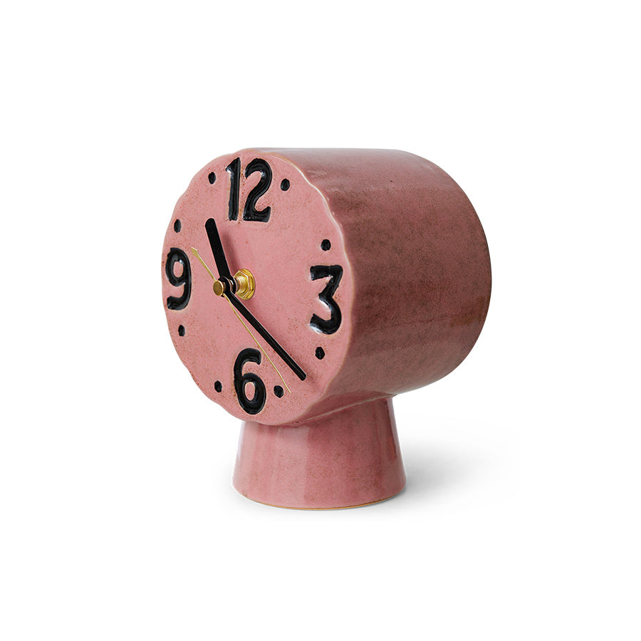 Retro Ceramic Clock Pink