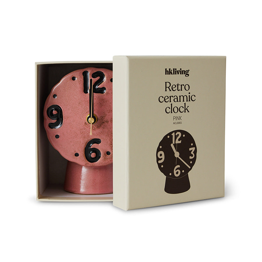 Retro Ceramic Clock Pink