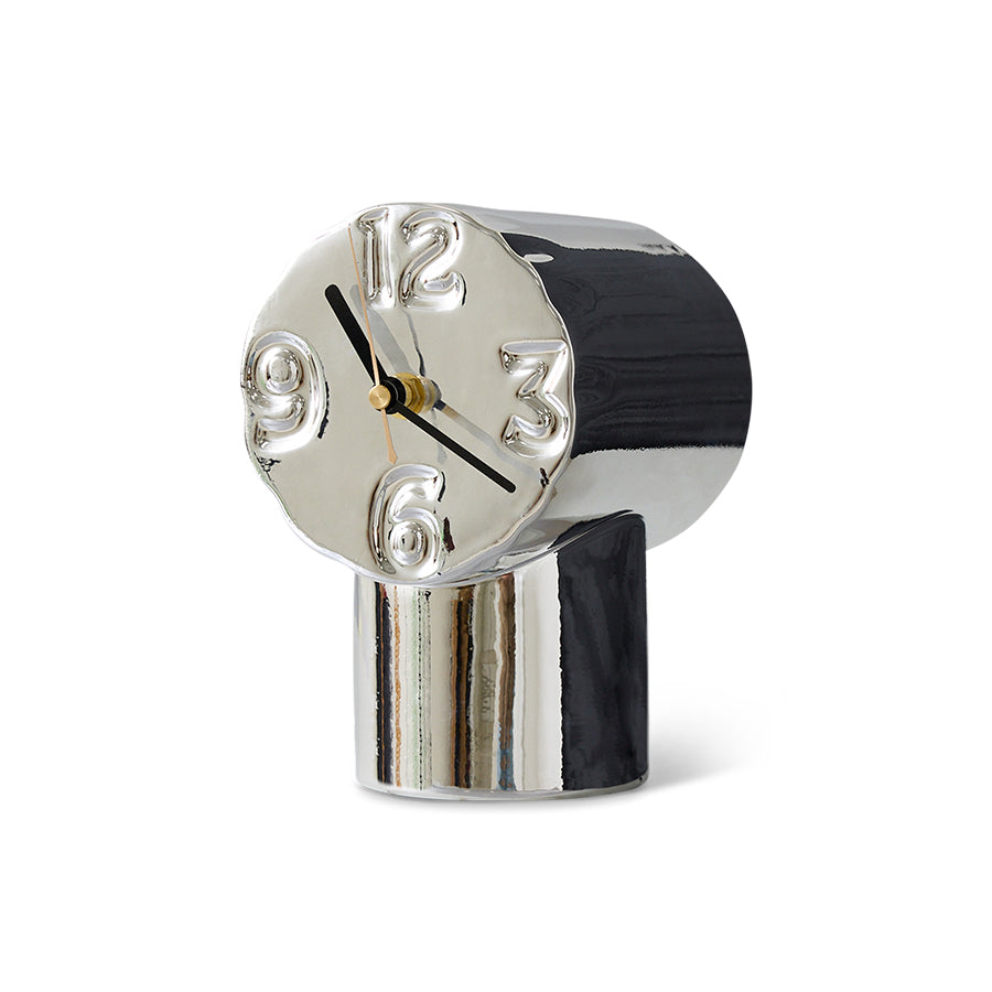 Ceramic Clock Retro Chrome