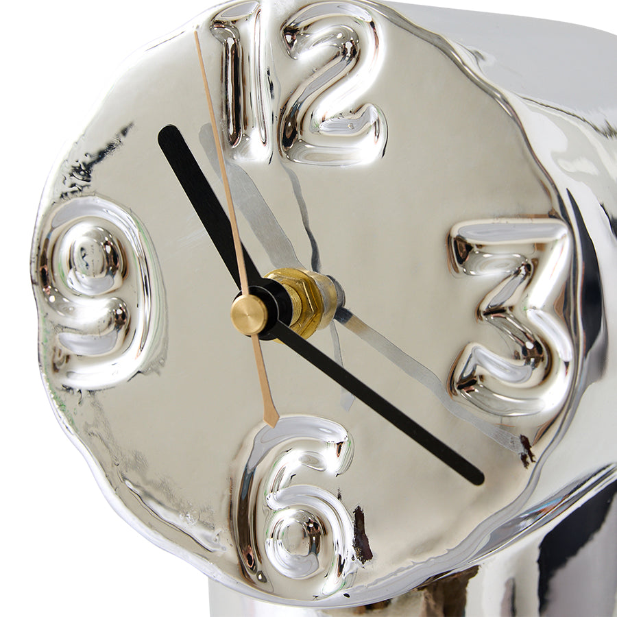 Ceramic Clock Retro Chrome