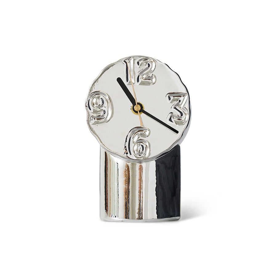 Ceramic Clock Retro Chrome
