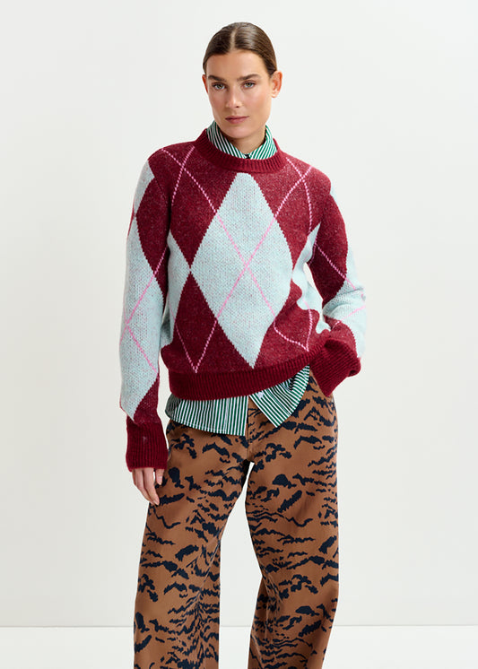 Iberlin jacquard knit pull