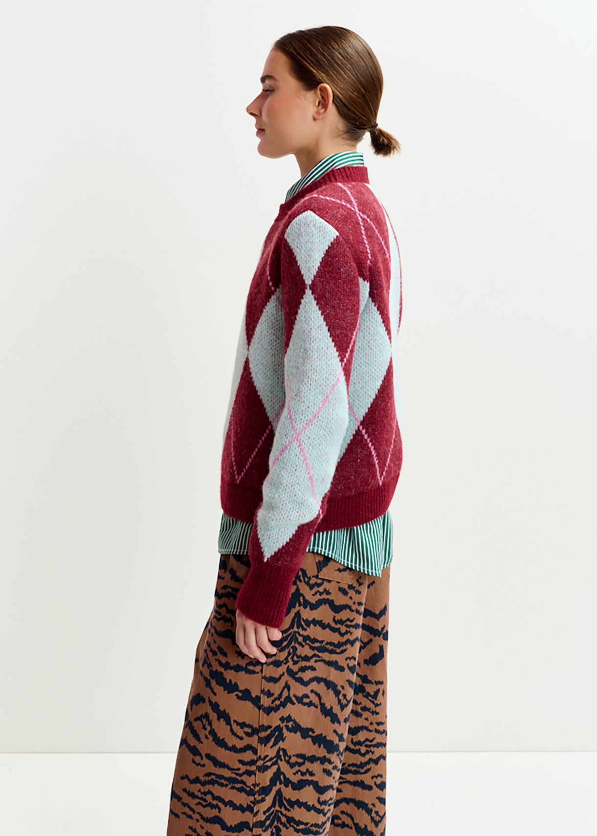 Iberlin jacquard knit pull