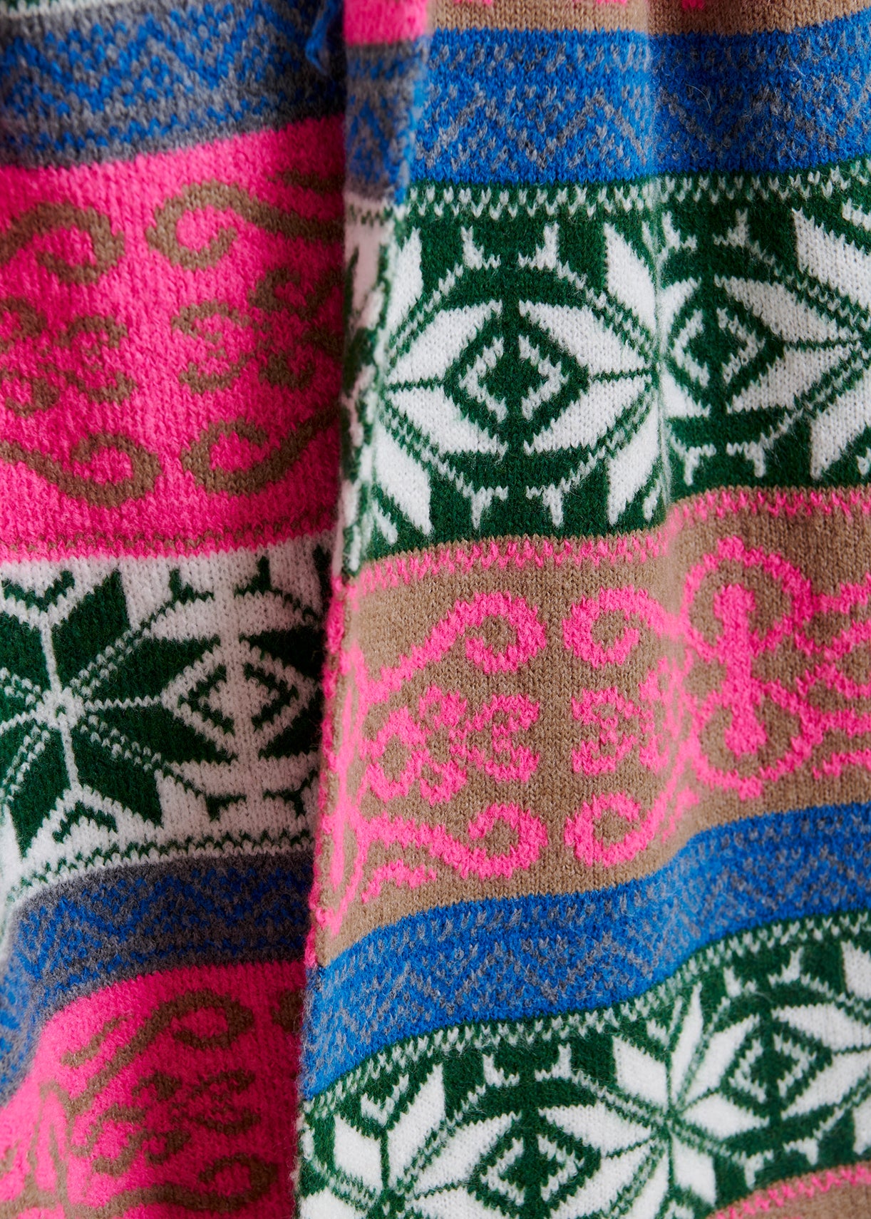 Icharpe jacquard knit scarf