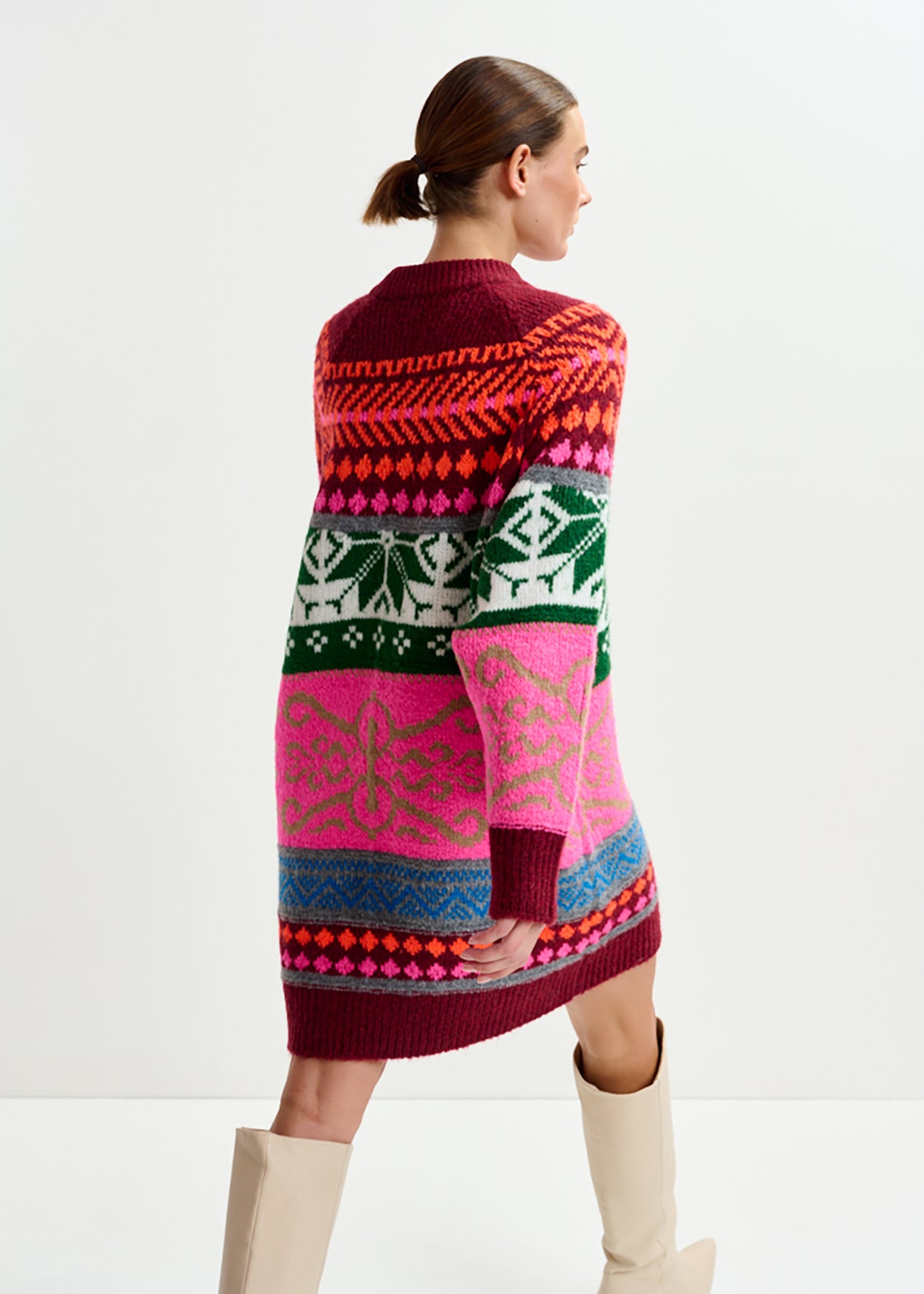 Icon jacquard knit dress