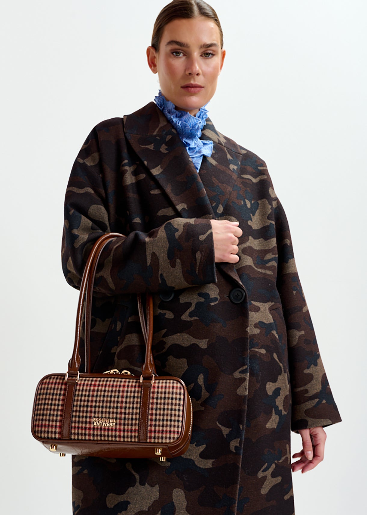 Igor checkwool fabric bag