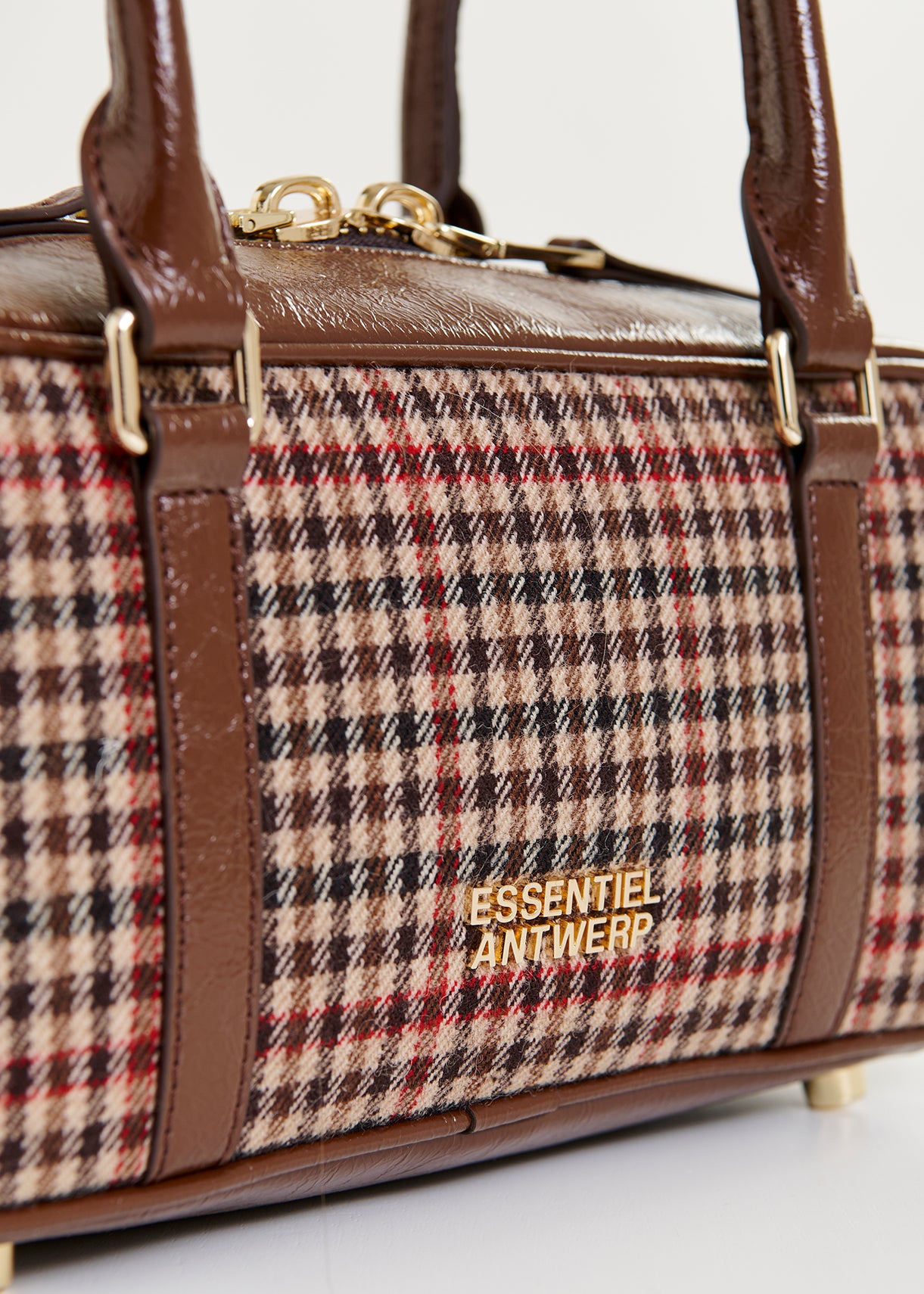 Igor checkwool fabric bag