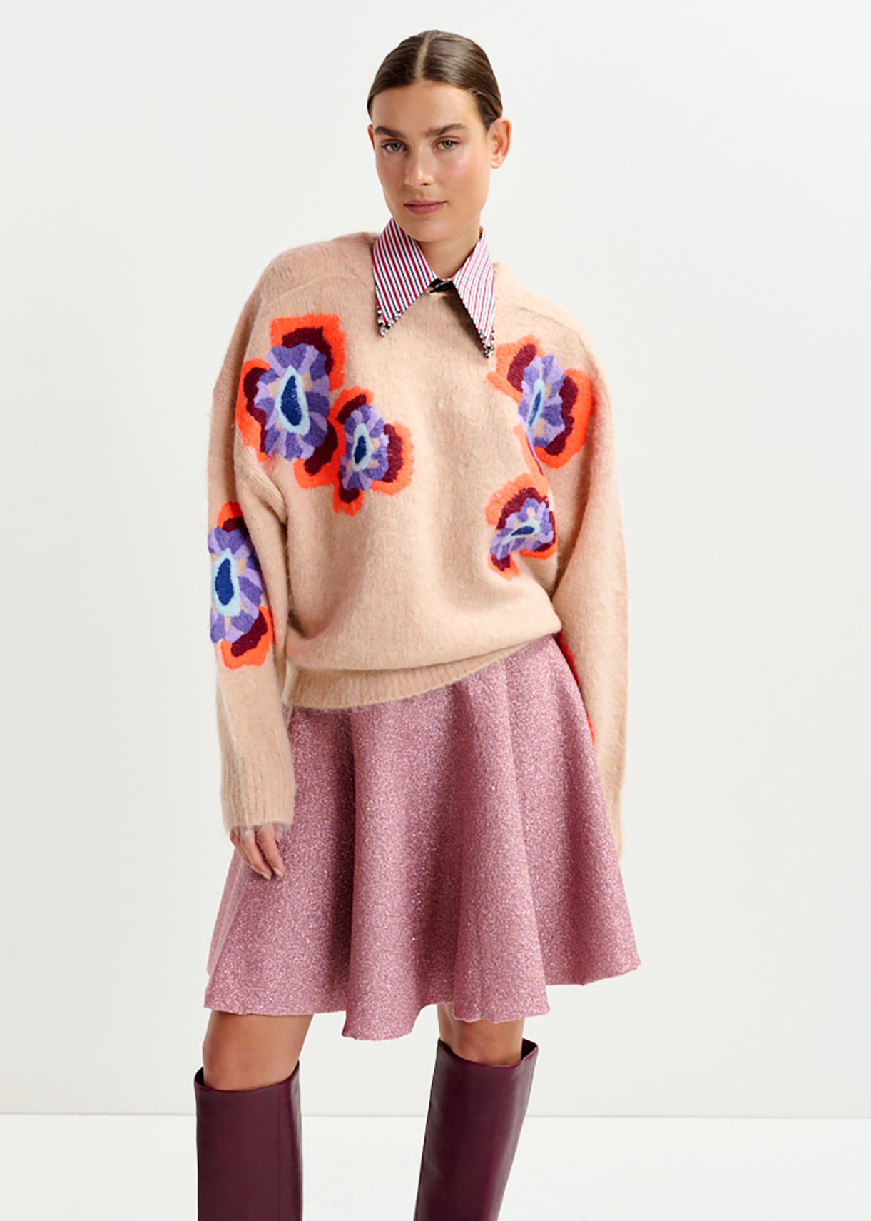 Impossible1 embroidered knit