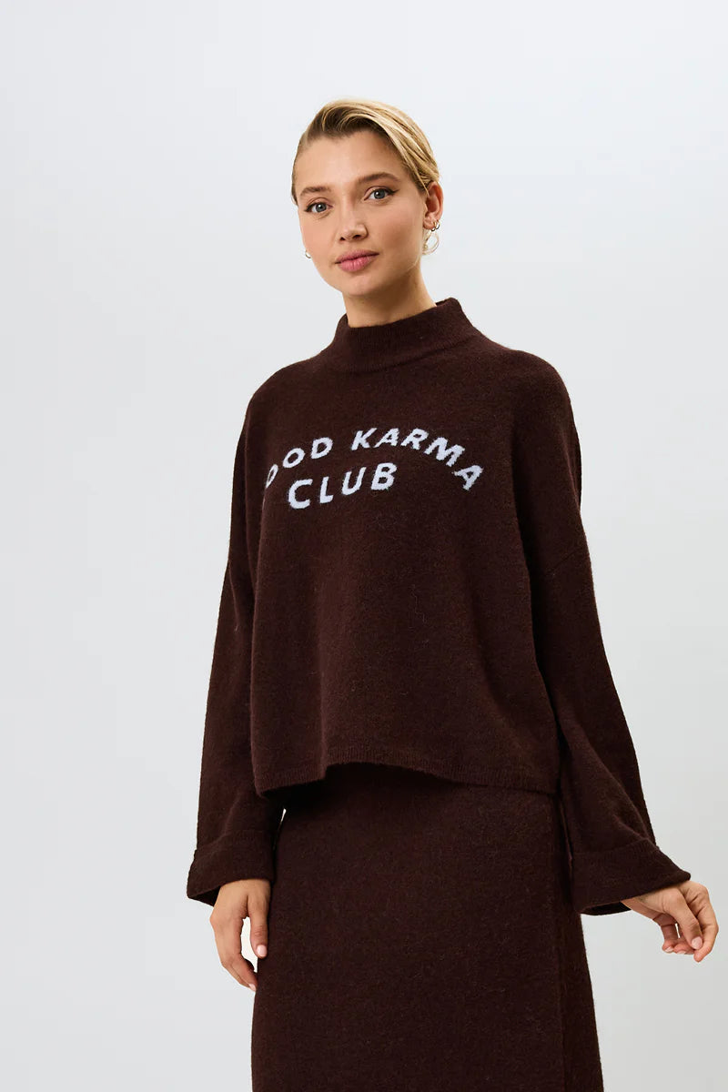 Oh April Coco Knit Jumper Truffle