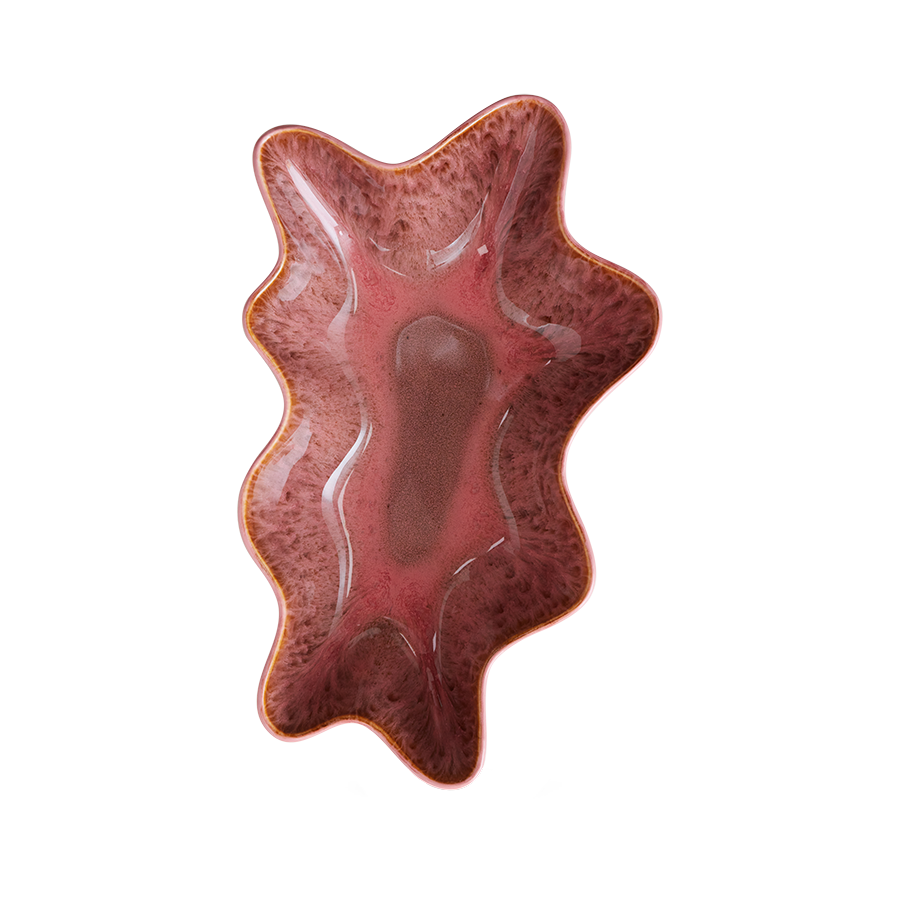 Serving Bowl 70s Ceramics Coral