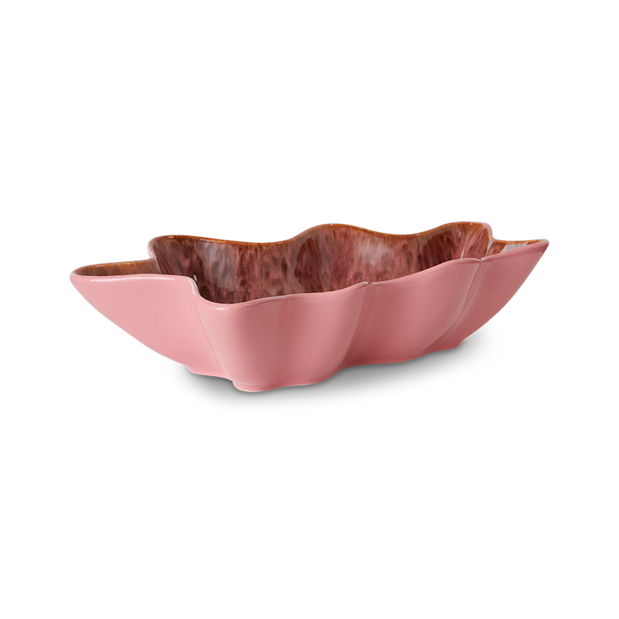 Serving Bowl 70s Ceramics Coral