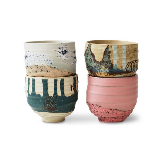 Coffee Cups Artist Ceramics 4er Set