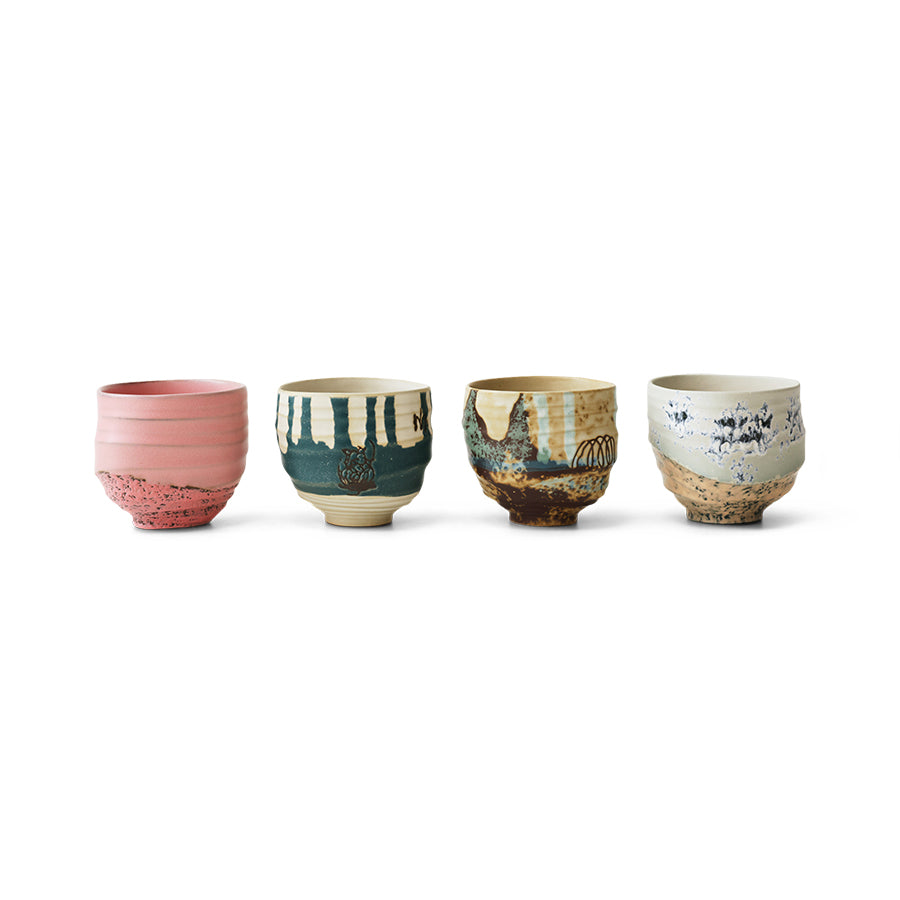 Coffee Cups Artist Ceramics 4er Set