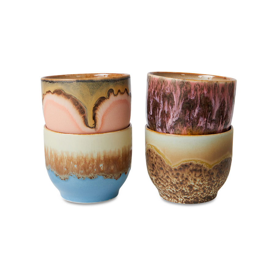 Cafe Cups 70s Ceramics Lagoon 4er Set