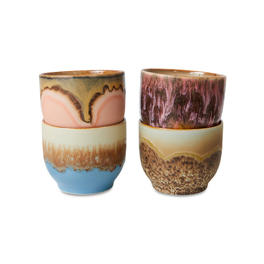 Cafe Cups 70s Ceramics Lagoon 4er Set