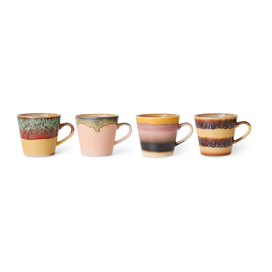 Cappuccino Mugs 70s Ceramics Vista 4er Set