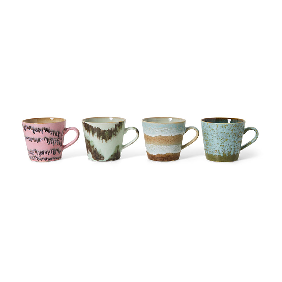 Cappuccino Mugs 70s Ceramics Dada 4er Set