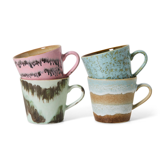 Cappuccino Mugs 70s Ceramics Dada 4er Set