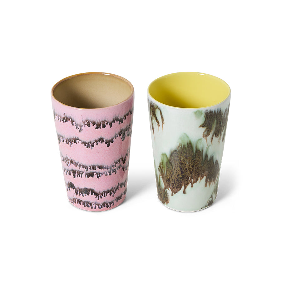 Tea Mugs 70s Ceramics Baroque 2er Set