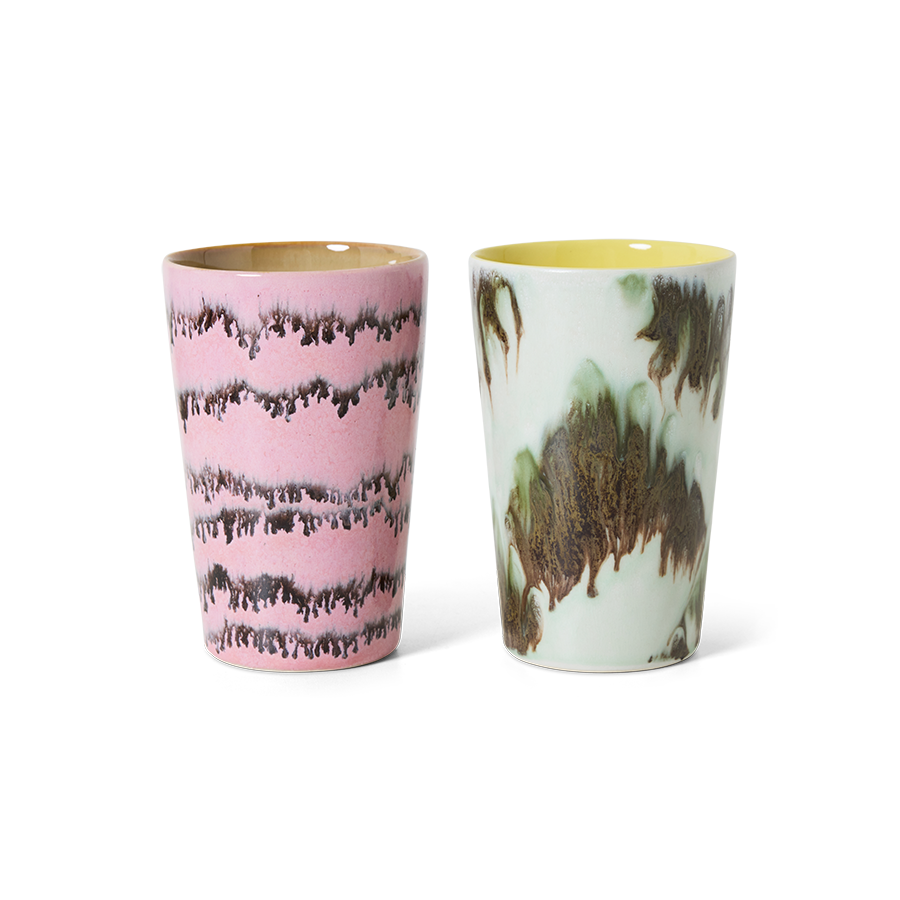 Tea Mugs 70s Ceramics Baroque 2er Set