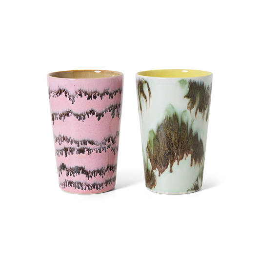 Tea Mugs 70s Ceramics Baroque 2er Set
