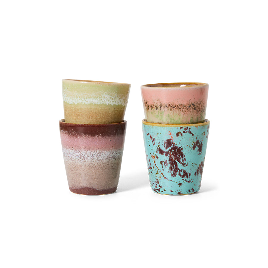 Ristretto Mugs 70s Ceramics Futurism 4er Set