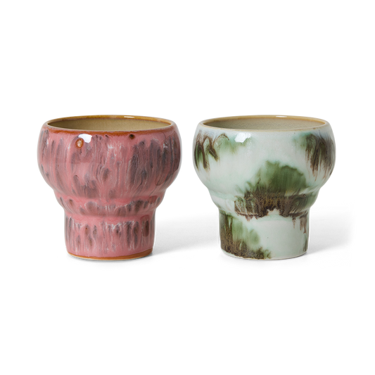 Lungo Mugs 70s Ceramics Expression 2er Set