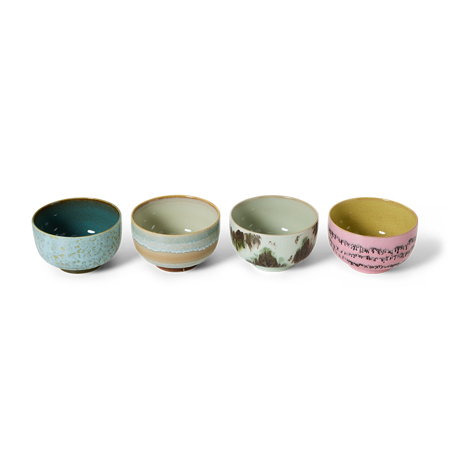 Noodle Bowls 70s Ceramics Dada 4er Set