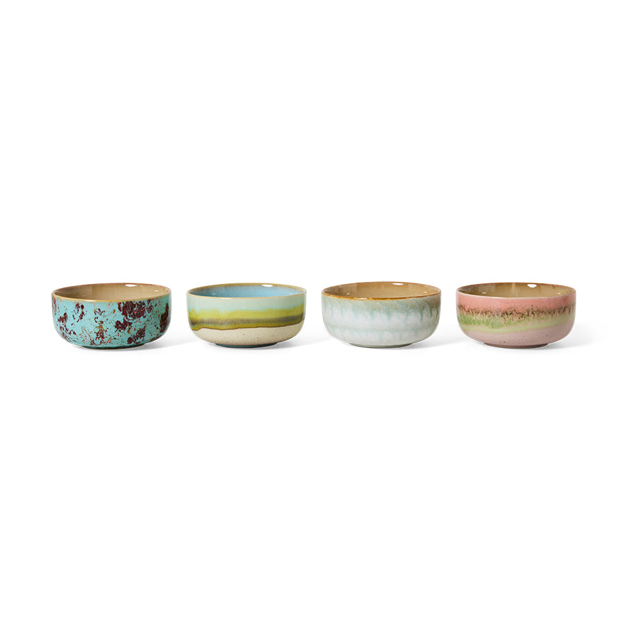 Dessert Bowls 70s Ceramics Impression 4er Set