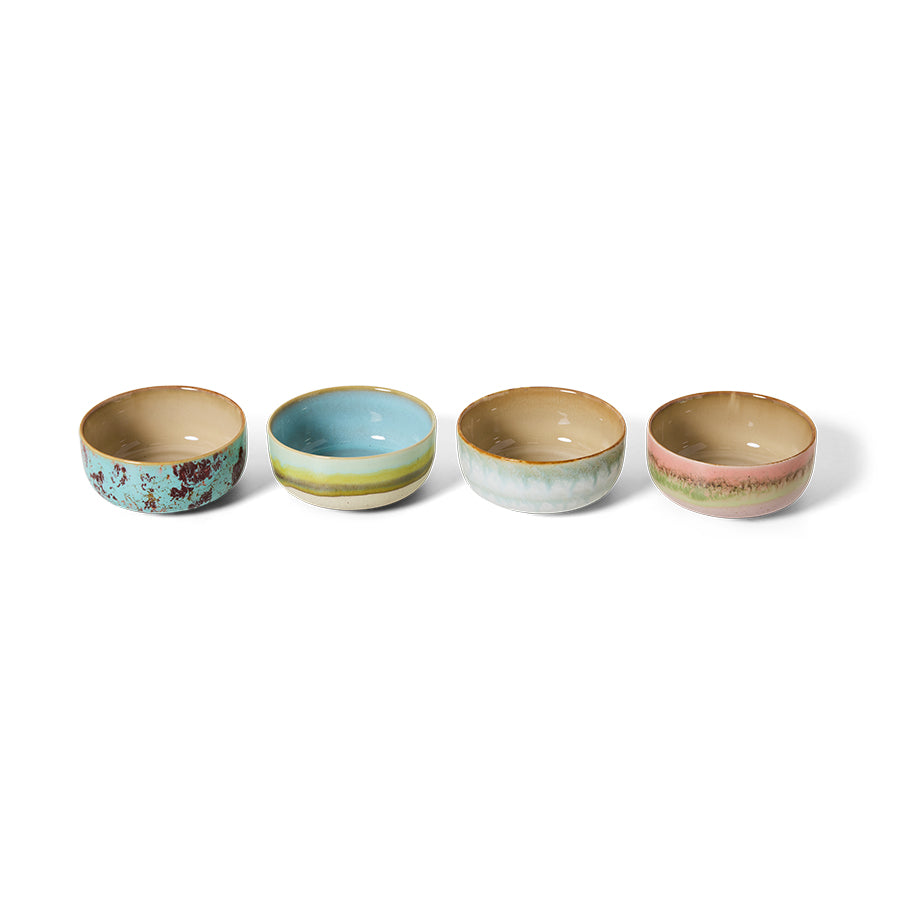 Dessert Bowls 70s Ceramics Impression 4er Set