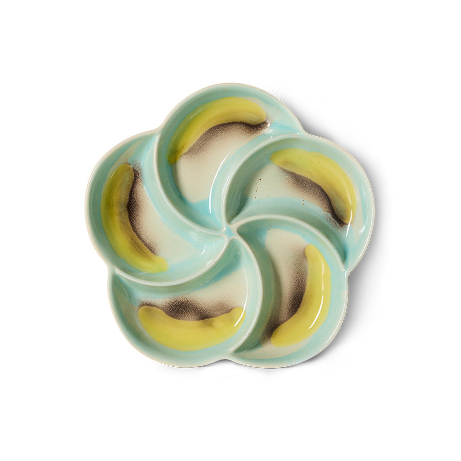 Snack Tray 70s Ceramics Glint