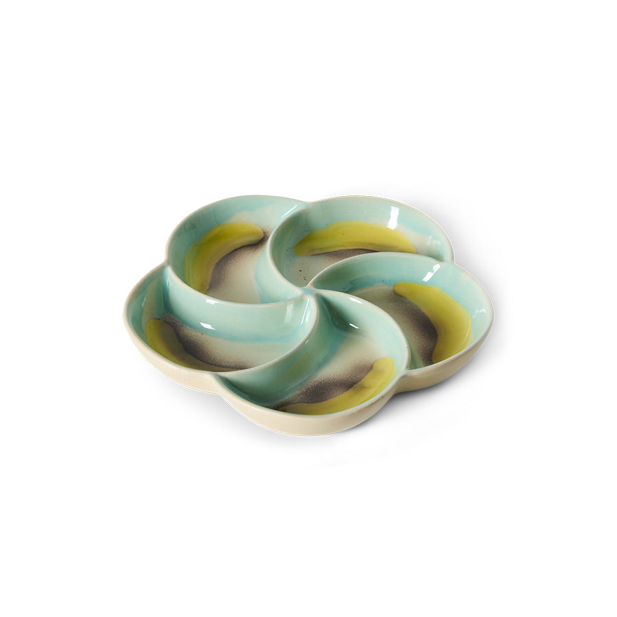 Snack Tray 70s Ceramics Glint