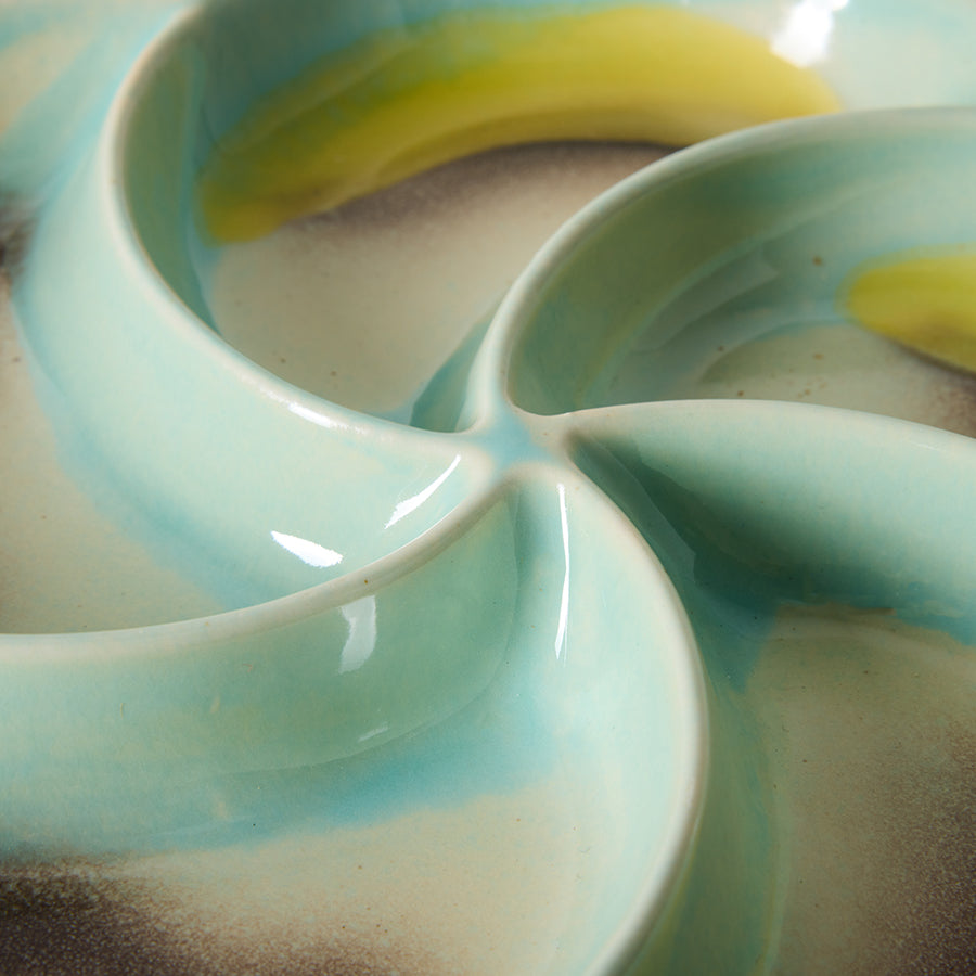 Snack Tray 70s Ceramics Glint