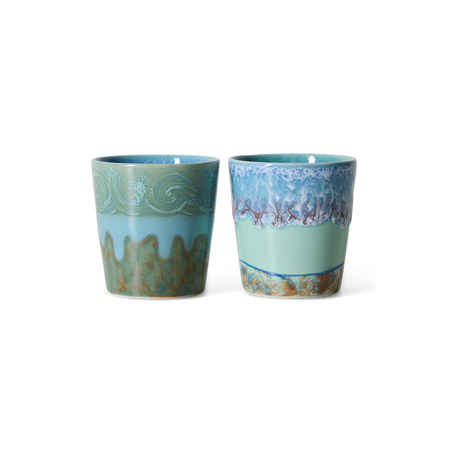 Coffee Mugs 70s Ceramics Van Gogh Self Portrait 2er Set