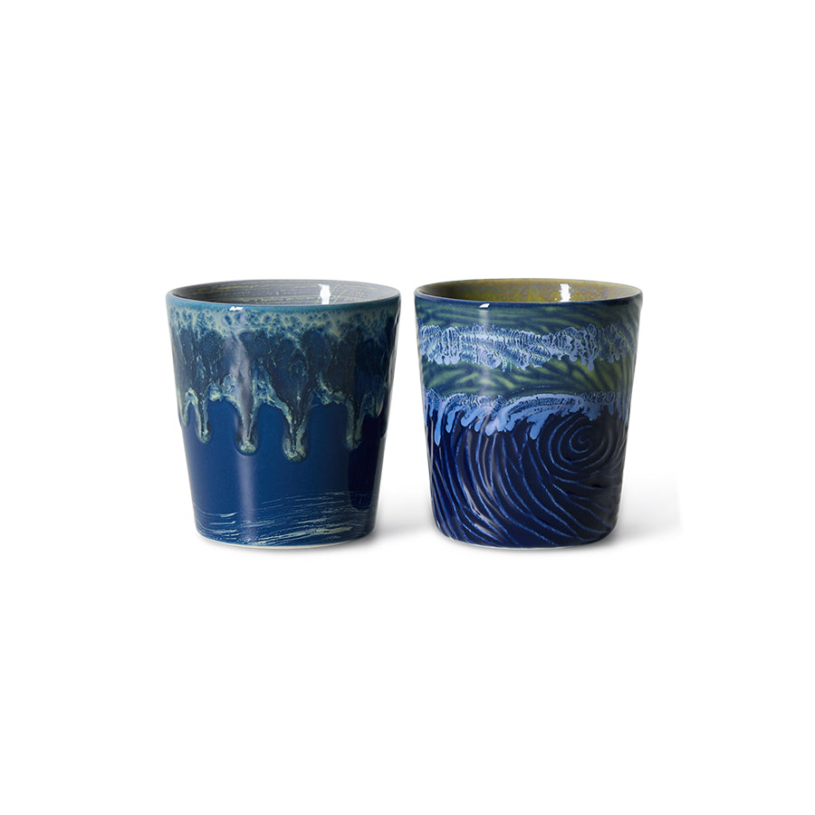 Coffee Mugs 70s Ceramics Van Gogh Starry Night 2er Set