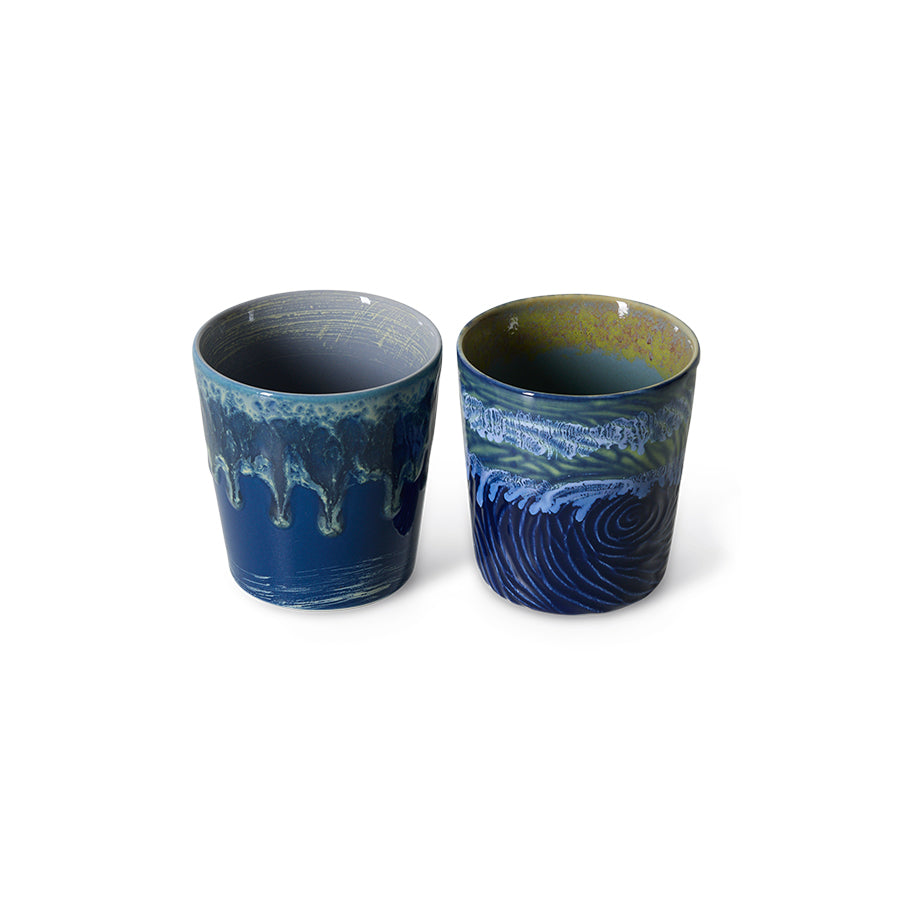 Coffee Mugs 70s Ceramics Van Gogh Starry Night 2er Set