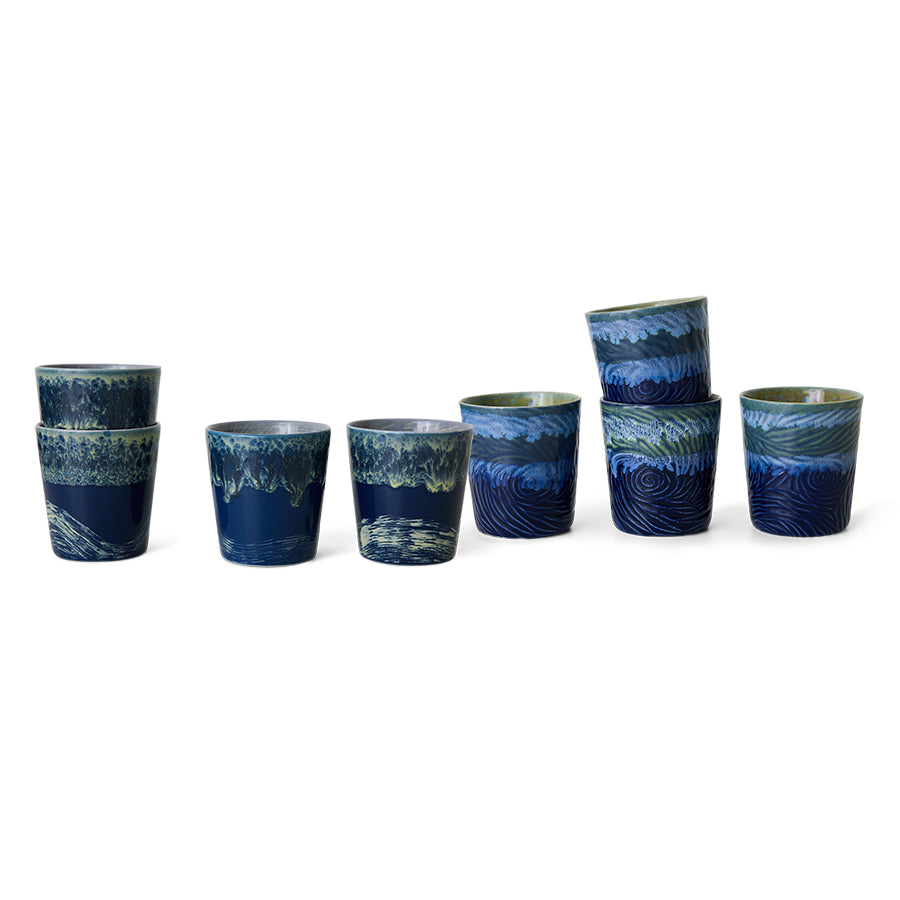 Coffee Mugs 70s Ceramics Van Gogh Starry Night 2er Set