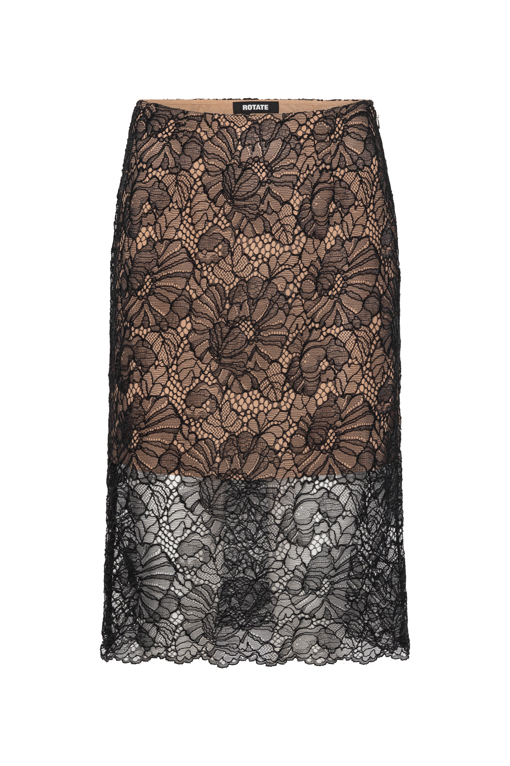 LACE MIDI PENCIL SKIRT