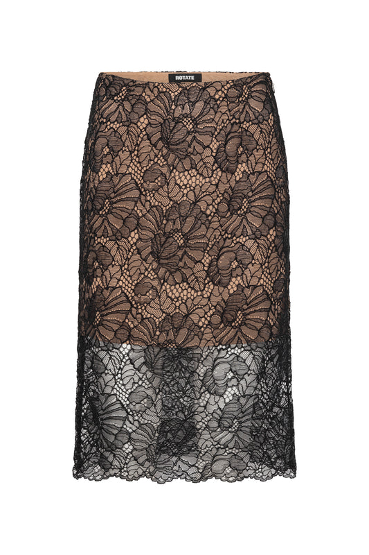 LACE MIDI PENCIL SKIRT