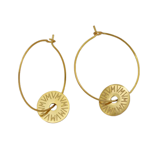 Zarte Ohrringe "Lily" in Gold mit Amulett