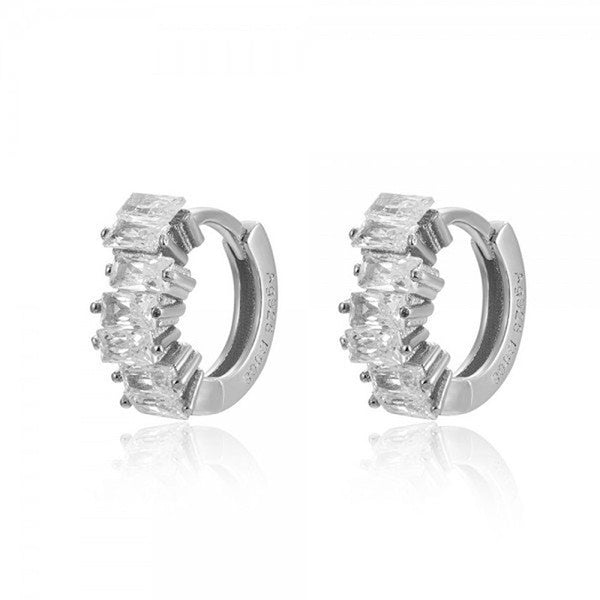 Mini Ohrringe "Finja" in Silber mit Zirkonia