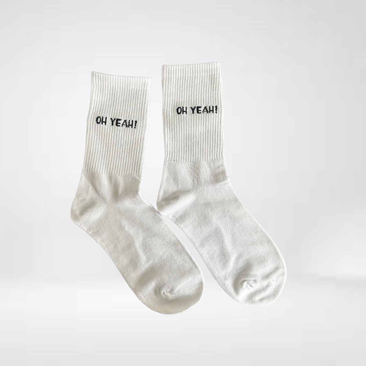 Statementsocken Tennis Socken "Oh Yeah!" in weiß